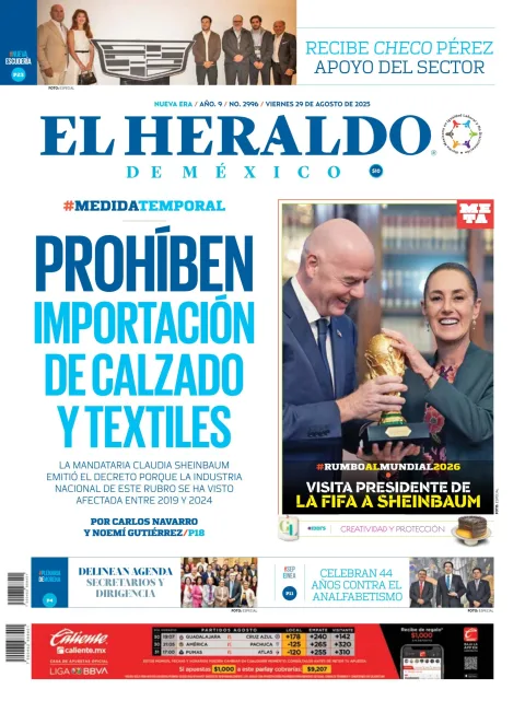 Portada de El Heraldo de Mexico