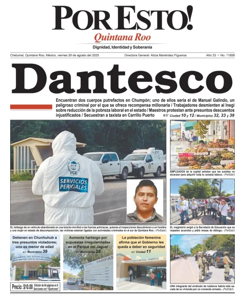 Portada de Por Esto (quintana Roo Chetumal)