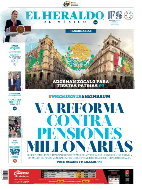 Portada de El Heraldo de Mexico