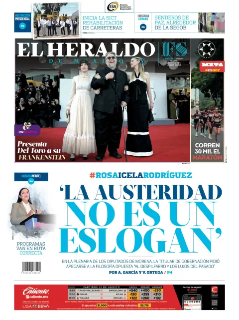 Portada de El Heraldo de Mexico