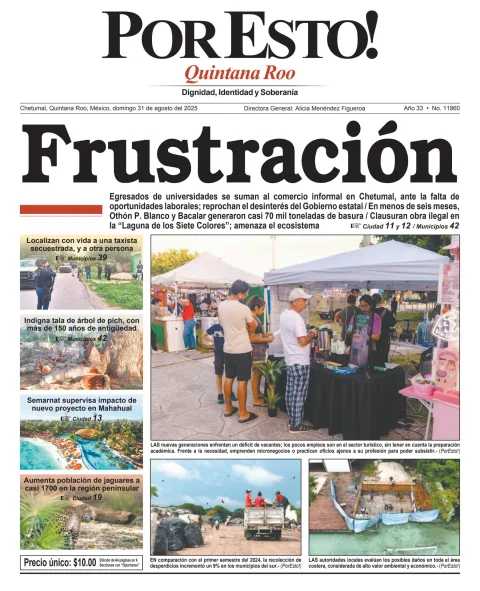 Portada de Por Esto (quintana Roo Chetumal)