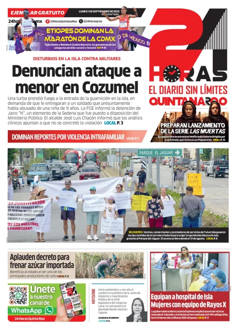 Portada de 24 Horas Quintana Roo