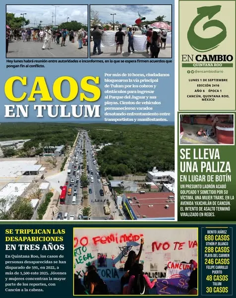Portada de En Cambio - Quintana Roo (contraportada)