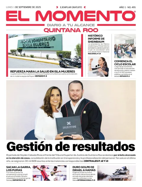 Portada de El Momento Quintana Roo