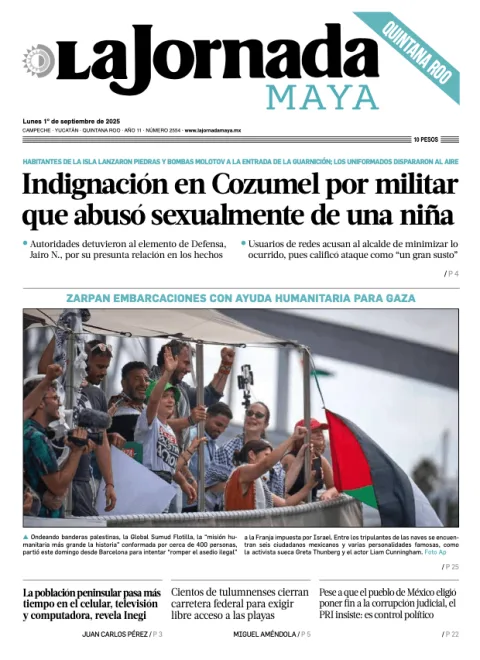 Portada de La Jornada Maya Quintana Roo