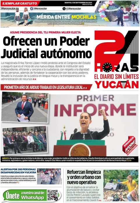Portada de 24 Horas Yucatan