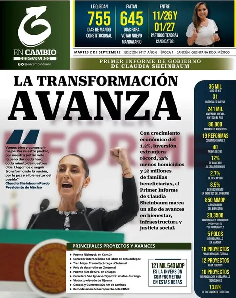 Portada de En Cambio - Quintana Roo (portada)