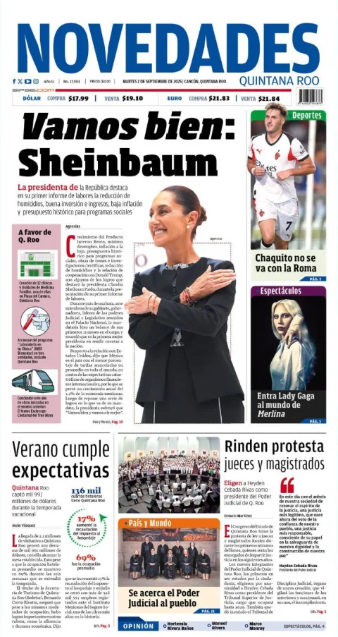 Portada de Novedades Quintana Roo