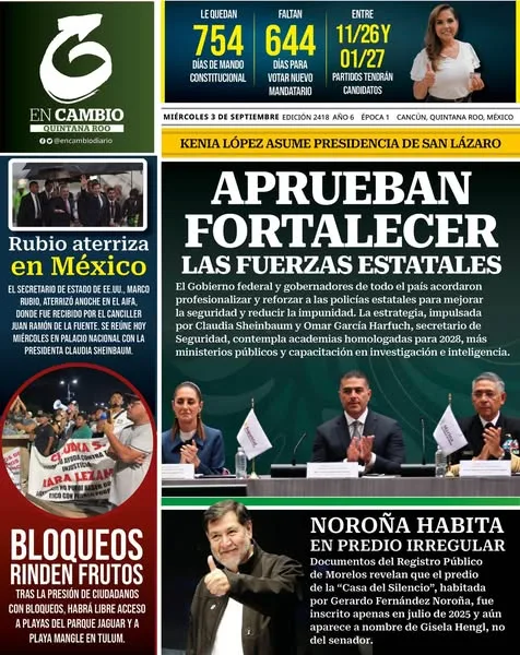 Portada de En Cambio - Quintana Roo (portada)