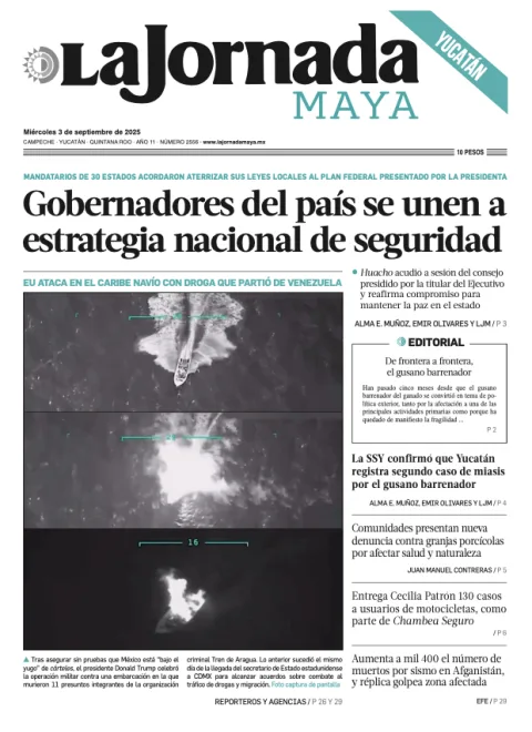 Portada de La Jornada Maya Yucatán