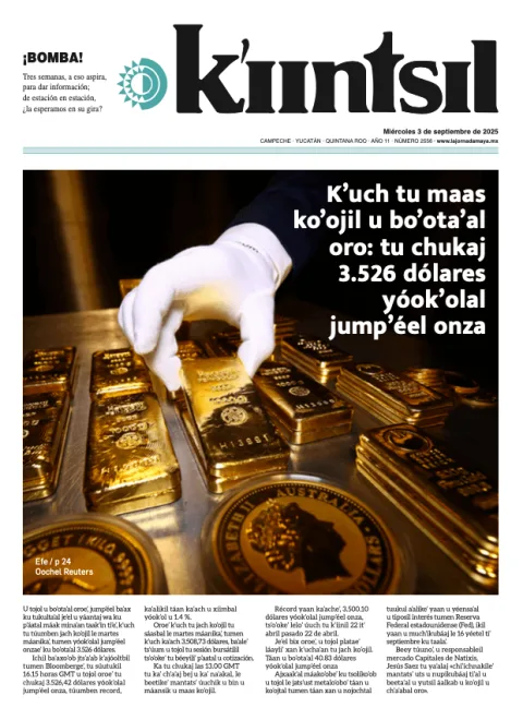Portada de La Jornada - Kiintsil del miércoles, 3 de septiembre de 2025