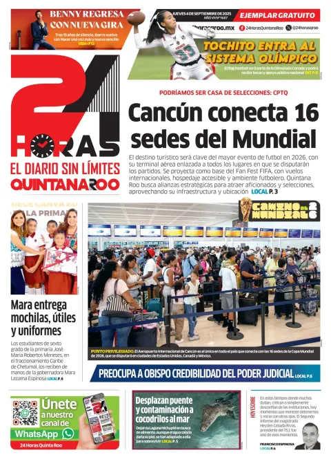 Portada de 24 Horas Quintana Roo