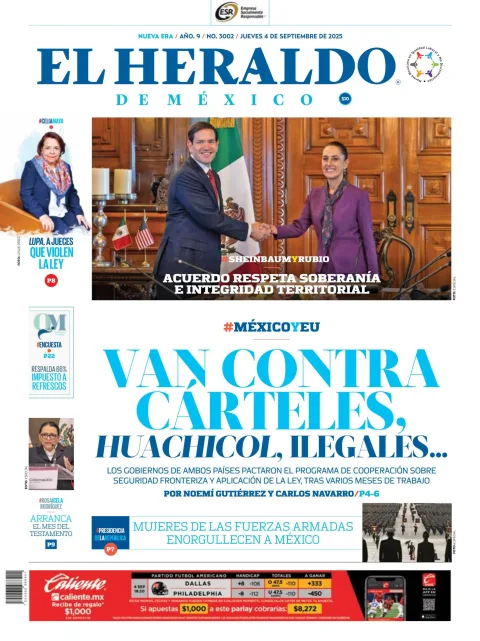 Portada de El Heraldo de Mexico