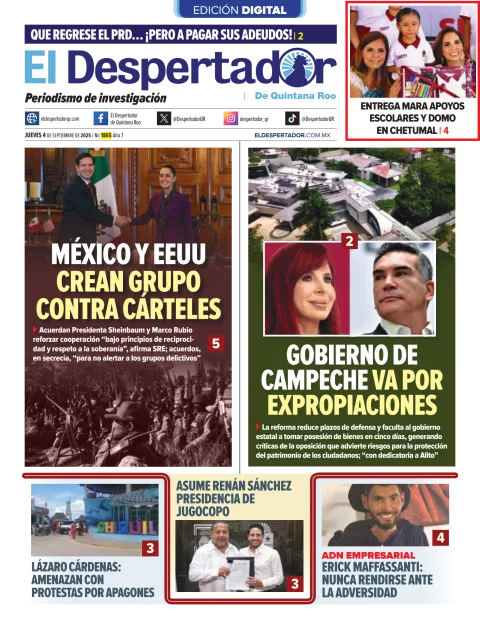 Portada de El Despertador de Quintana Roo