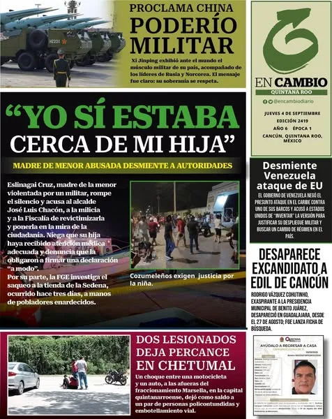 Portada de En Cambio - Quintana Roo (contraportada)