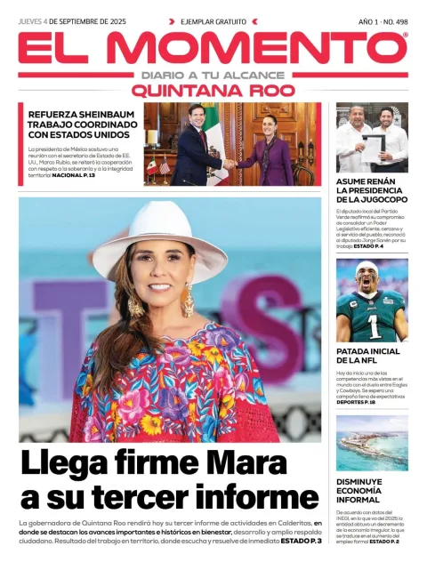 Portada de El Momento Quintana Roo