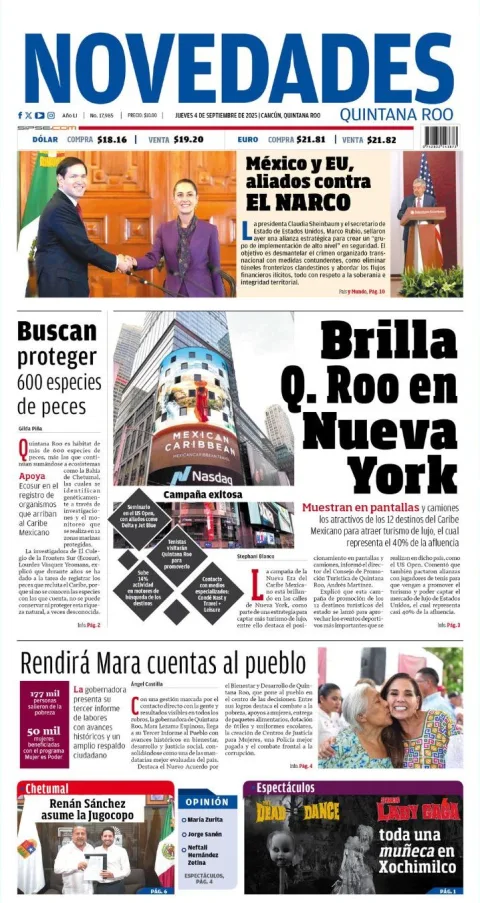 Portada de Novedades Quintana Roo