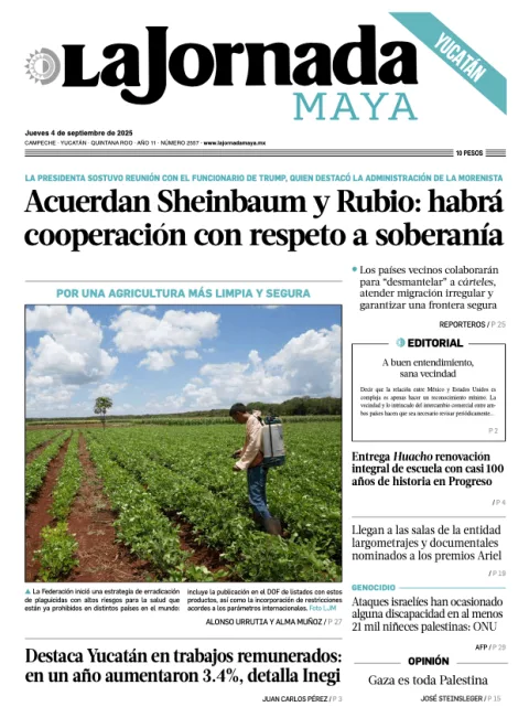 Portada de La Jornada Maya Yucatán