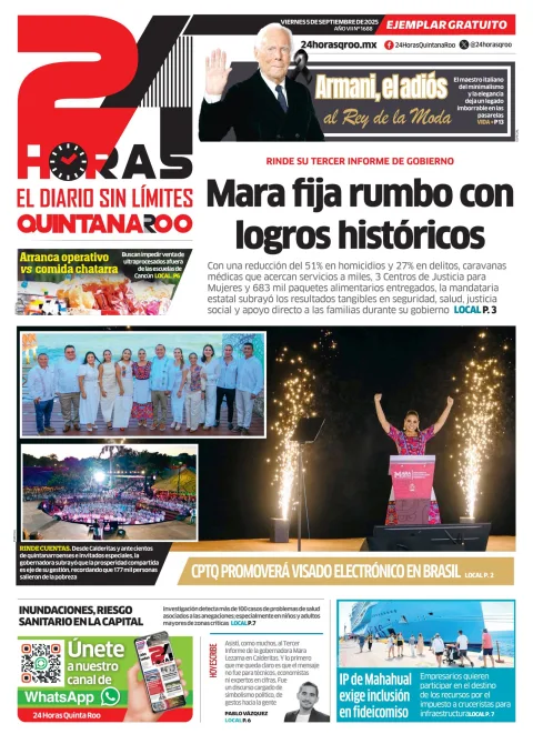 Portada de 24 Horas Quintana Roo