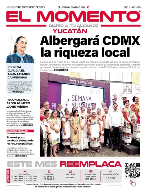 Portada de El Momento Yucatan
