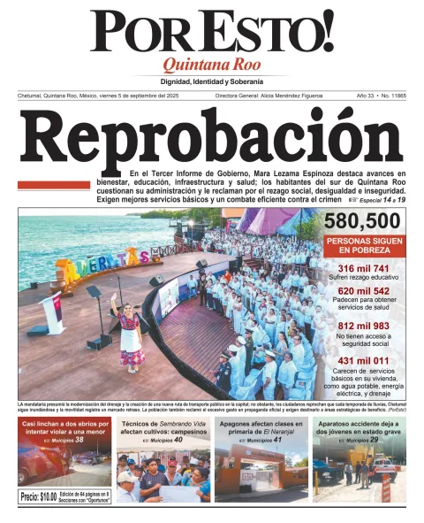 Portada de Por Esto (quintana Roo Chetumal)