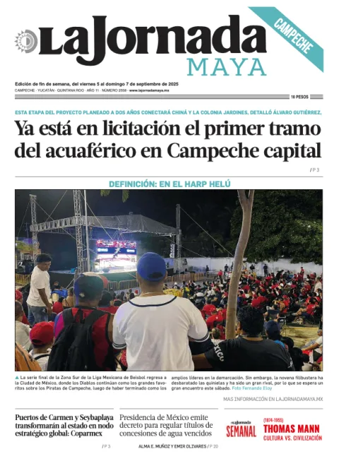 Portada de La Jornada Maya Campeche del viernes, 5 de septiembre de 2025