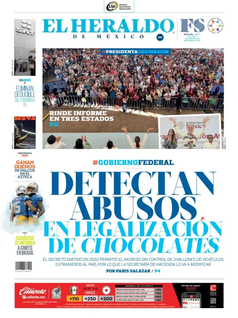 Portada de El Heraldo de Mexico