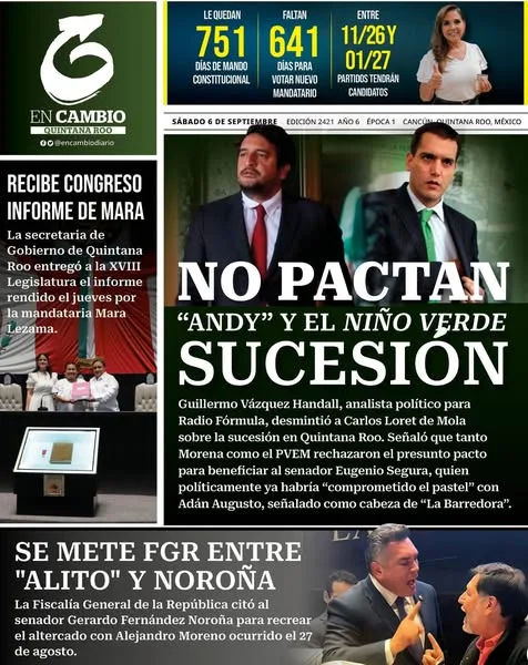 Portada de En Cambio - Quintana Roo (portada)
