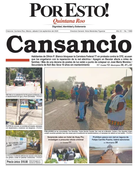 Portada de Por Esto (quintana Roo Chetumal)