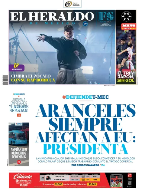 Portada de El Heraldo de Mexico