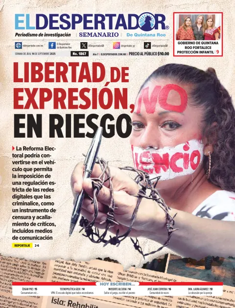 Portada de El Despertador de Quintana Roo