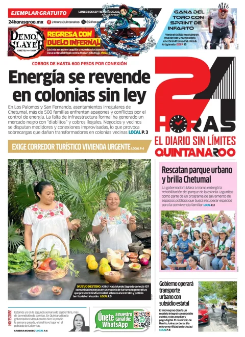 Portada de 24 Horas Quintana Roo
