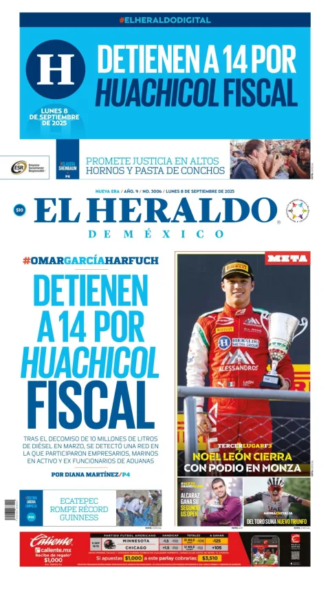 Portada de El Heraldo de Mexico