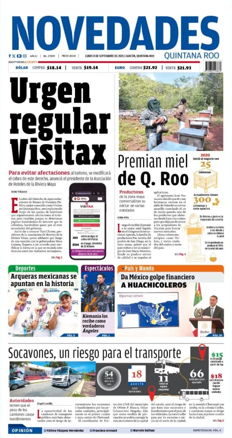 Portada de Novedades Quintana Roo