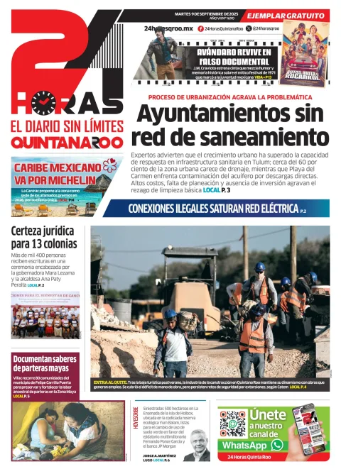 Portada de 24 Horas Quintana Roo