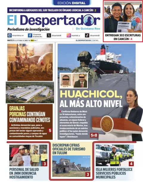 Portada de El Despertador de Quintana Roo