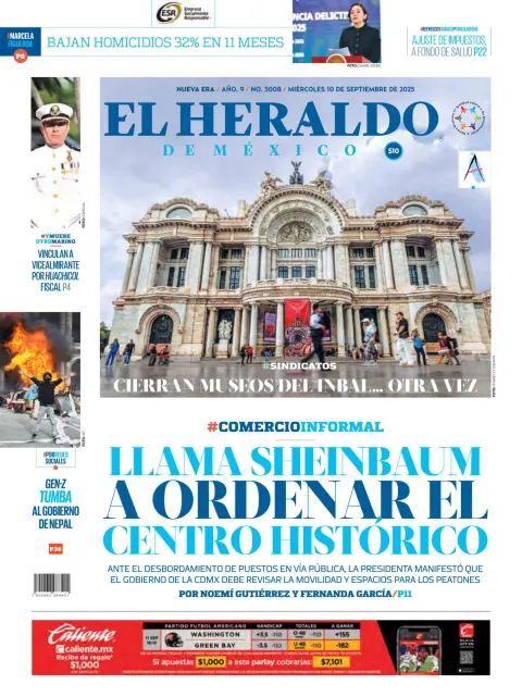 Portada de El Heraldo de Mexico