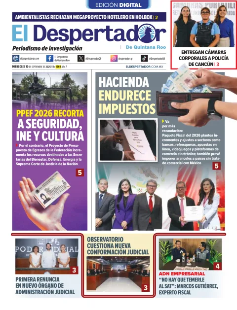 Portada de El Despertador de Quintana Roo