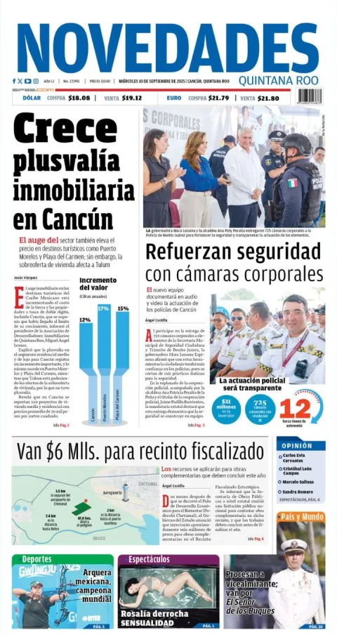 Portada de Novedades Quintana Roo