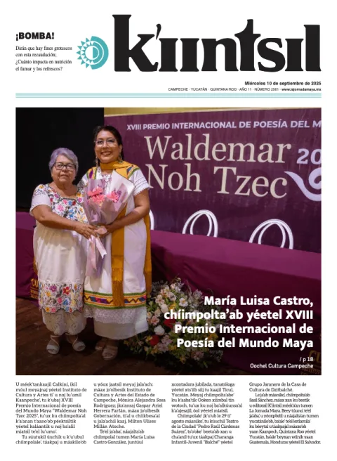 Portada de La Jornada - Kiintsil del miércoles, 10 de septiembre de 2025