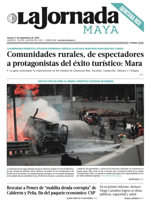 Portada de La Jornada Maya Quintana Roo