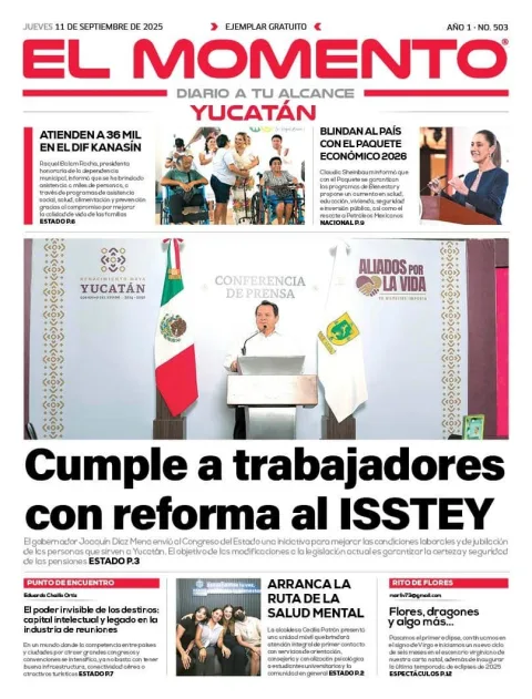Portada de El Momento Yucatan