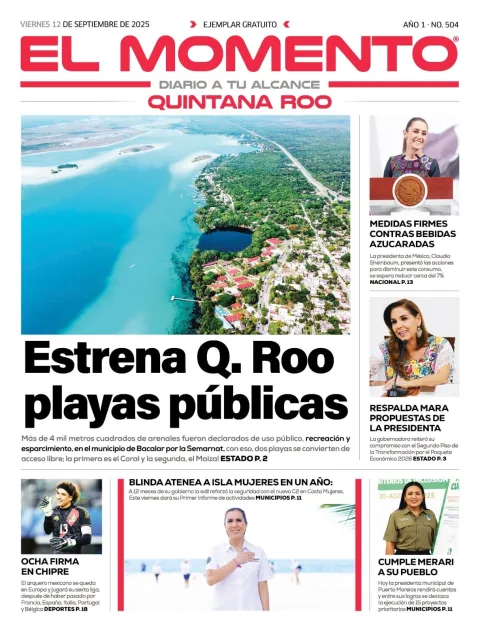 Portada de El Momento Quintana Roo