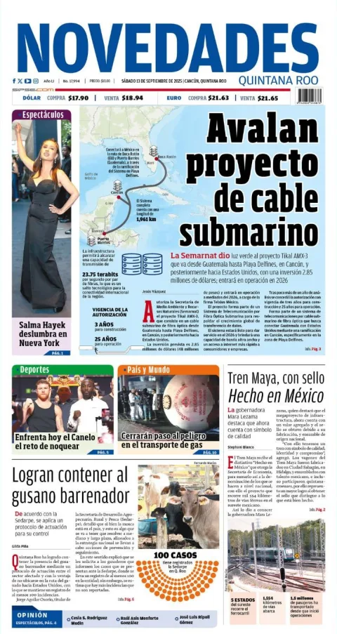 Portada de Novedades Quintana Roo
