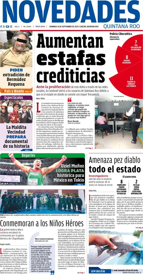 Portada de Novedades Quintana Roo
