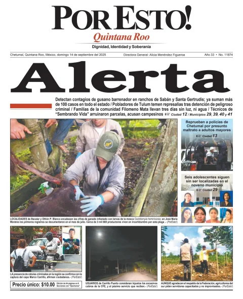 Portada de Por Esto (quintana Roo Chetumal)