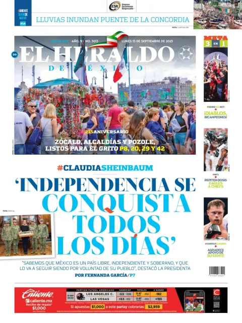 Portada de El Heraldo de Mexico