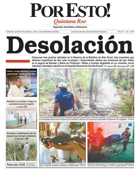 Portada de Por Esto (quintana Roo Chetumal)