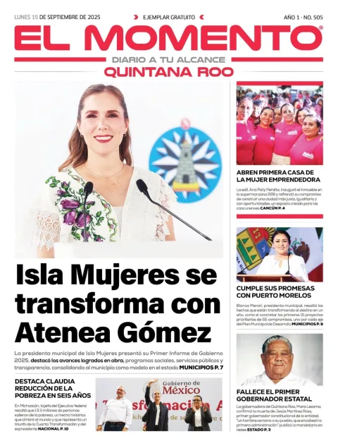 Portada de El Momento Quintana Roo