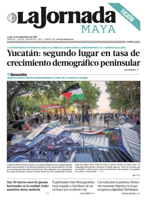Portada de La Jornada Maya Yucatán